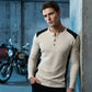 📢🎉50%Rabatt!!!🛍️✨Herren Henley-Shirt aus Waffelstrick im Color-Block-Design