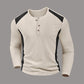 📢🎉50%Rabatt!!!🛍️✨Herren Henley-Shirt aus Waffelstrick im Color-Block-Design