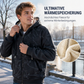 Herren Winter Kapuzenjacke mit Reißverschluss und Fleecefutter