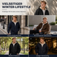 Herren Winter Kapuzenjacke mit Reißverschluss und Fleecefutter