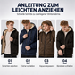 Herren Winter Kapuzenjacke mit Reißverschluss und Fleecefutter
