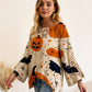 🎃✨ Bestseller –Damen-Halloween-Strickpullover im lockeren Schnitt mit Fledermausärmel