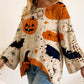 🎃✨ Bestseller –Damen-Halloween-Strickpullover im lockeren Schnitt mit Fledermausärmel