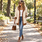 🧥🌸 Jetzt im Trend –Damen Plüschjacke mit Revers und Patchwork-Design