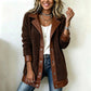 🧥🌸 Jetzt im Trend –Damen Plüschjacke mit Revers und Patchwork-Design