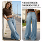 Damen High-Waist Weite Jeans