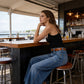 Damen High-Waist Weite Jeans