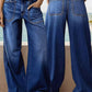 Damen High-Waist Weite Jeans