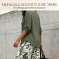 Damen-Set aus V-Ausschnitt-Bluse und bedruckter Weithose