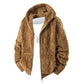 Herren-Fleecejacke mit Kapuze und Reißverschluss