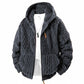 Herren-Fleecejacke mit Kapuze und Reißverschluss