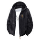 Herren-Fleecejacke mit Kapuze und Reißverschluss