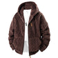 Herren-Fleecejacke mit Kapuze und Reißverschluss