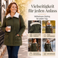 Gepolsterte Damen-Kapuzenjacke in mittellanger Länge