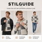 Herren-Casual-Kapuzenstrickpullover mit karierten Patchwork-Elementen