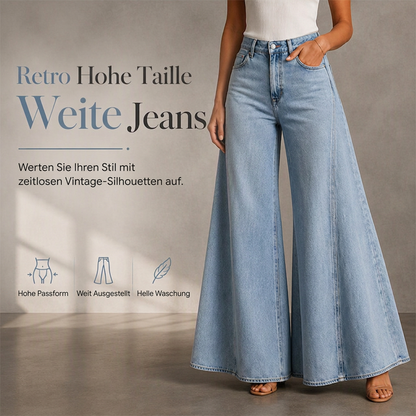 📢🎉50%Rabatt!!!🛍️✨Lässige High-Waist Weite Jeans für Damen