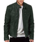 🧥 50% Rabatt | Markante Silhouette & moderner Leder-Look – Herren Stehkragenjacke