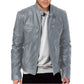 🧥 50% Rabatt | Markante Silhouette & moderner Leder-Look – Herren Stehkragenjacke