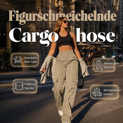 👖 50% Rabatt | Optisch längere Beine & praktische Cargo-Taschen – Damen High-Waist Hose