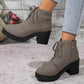 📢📢50%Rabatt!!!🎉✨Damen-Stiefeletten mit Blockabsatz und Plateausohle