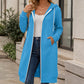 📢📢50%Rabatt!!!🎉✨Lange Kapuzenjacke mit Reißverschluss für Damen