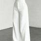 Damen-Cord-Hochbund-Hosen mit weitem Bein