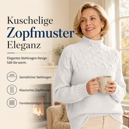 Legerer Strickpullover mit Rollkragen in Unifarbe
