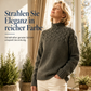 Legerer Strickpullover mit Rollkragen in Unifarbe