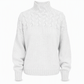 Legerer Strickpullover mit Rollkragen in Unifarbe