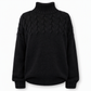 Legerer Strickpullover mit Rollkragen in Unifarbe