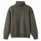 Legerer Strickpullover mit Rollkragen in Unifarbe
