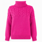 Legerer Strickpullover mit Rollkragen in Unifarbe