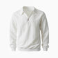 Herren-Casual-Strickpullover mit Halb-Reißverschluss und Zopfmuster