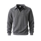 Herren-Casual-Strickpullover mit Halb-Reißverschluss und Zopfmuster