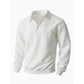 Herren-Casual-Strickpullover mit Halb-Reißverschluss und Zopfmuster