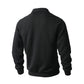 Herren-Casual-Strickpullover mit Halb-Reißverschluss und Zopfmuster