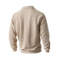Herren-Casual-Strickpullover mit Halb-Reißverschluss und Zopfmuster
