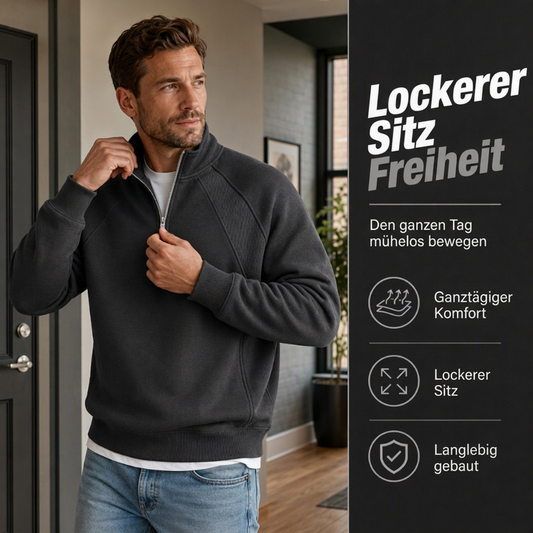 📢🎉50%Rabatt!!!🛍️✨Warmes lässiges Halb-Reißverschluss-Sweatshirt für Herren