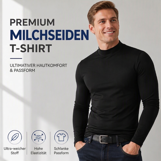 Herren Slim-Fit Rollkragenoberteil