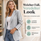 💎🌸 Jetzt im Trend – Damen Zopfstrick-Blazer mit Seitenstreifen – elegant