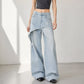 📢📢50% Rabatt!!! 🎉✨ Asymmetrische, mehrlagige Wide-Leg-Jeans für Damen