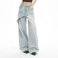 📢📢50% Rabatt!!! 🎉✨ Asymmetrische, mehrlagige Wide-Leg-Jeans für Damen