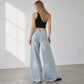 📢📢50% Rabatt!!! 🎉✨ Asymmetrische, mehrlagige Wide-Leg-Jeans für Damen