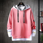📢📢50% Rabatt!!! 🎉✨ Herren-Lässiges Fake-2-Teile-Kapuzensweatshirt