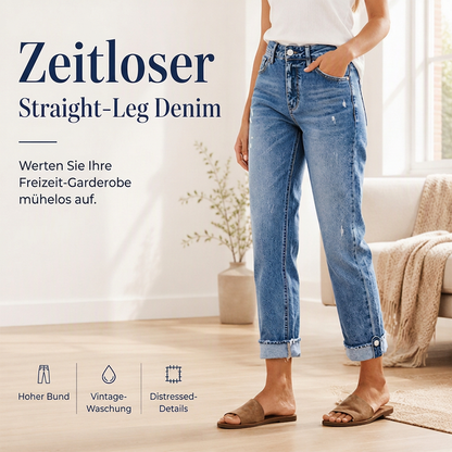 💎👖 Neuheiten – Damen-Jeans mit geradem Bein – bequem und vintage