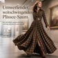 🍂 Plus-Size-Kleid im französischen Vintage-Karomuster – Feminin, bequem & immer passend
