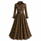 🍂 Plus-Size-Kleid im französischen Vintage-Karomuster – Feminin, bequem & immer passend