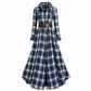 🍂 Plus-Size-Kleid im französischen Vintage-Karomuster – Feminin, bequem & immer passend