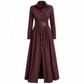 Plus-Size-Kleid für Damen im französischen Vintage-Karomuster mit unregelmäßigem Saum und figurformendem, schlankmachendem Design