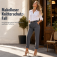 Damen-Faltenhose mit konisch zulaufendem Knöchellang, Gürtel mit doppeltem Metallring-Akzent und halbelastischem Bund